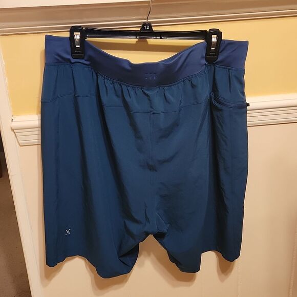 Lululemon Men's Turquoise Blue Long Athletic Shorts Size XXL - Picture 1 of 10